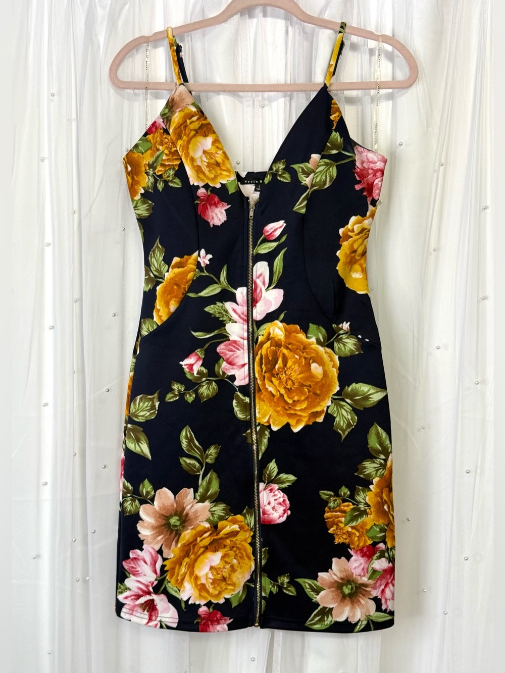 Navy Floral Mini Dress